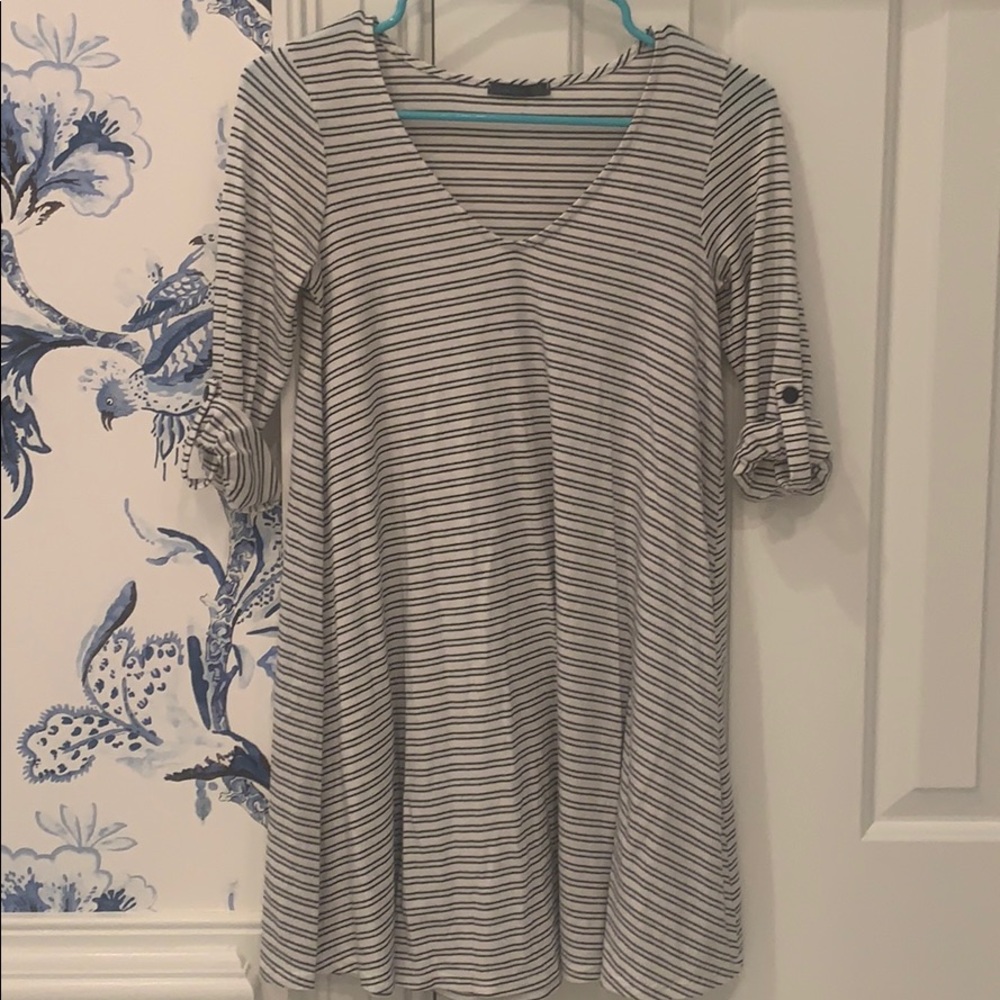 Black and White Stripe t-shirt dress